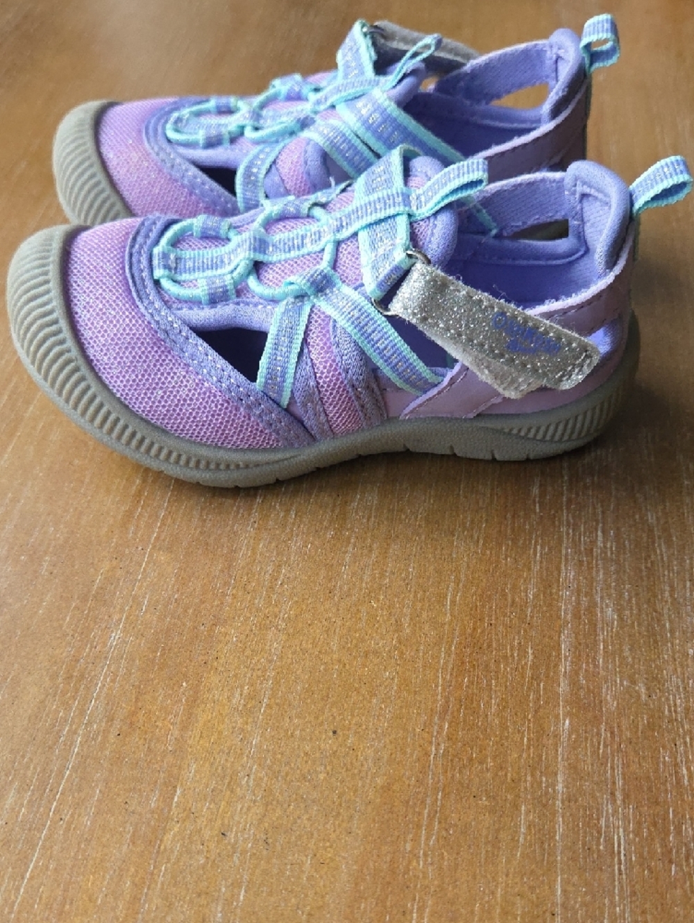OshKosh B'gosh Bump Toe Sandal Waterproof Lilac Toddler 7 - Picture 3 of 9